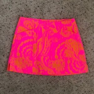 Neon pink/orange Lilly Pulitzer mini skort